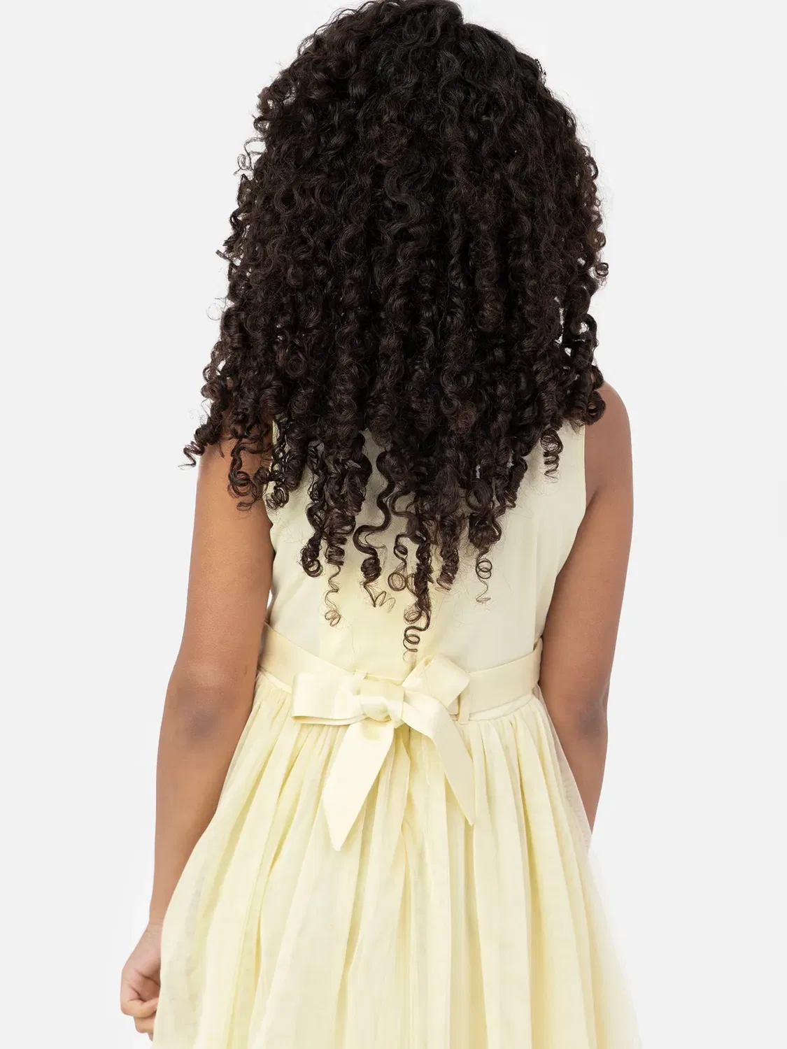 Платье для девочек с украшением Flower Girl Maya Deluxe, Yellow — фото 4