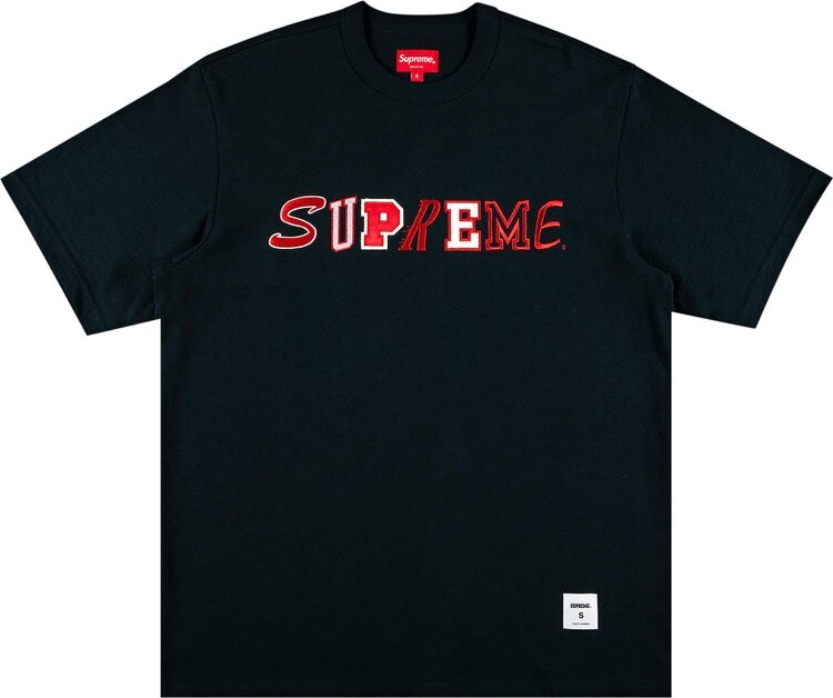 

Футболка Supreme Collage Logo Short-Sleeve Top 'Navy', синий