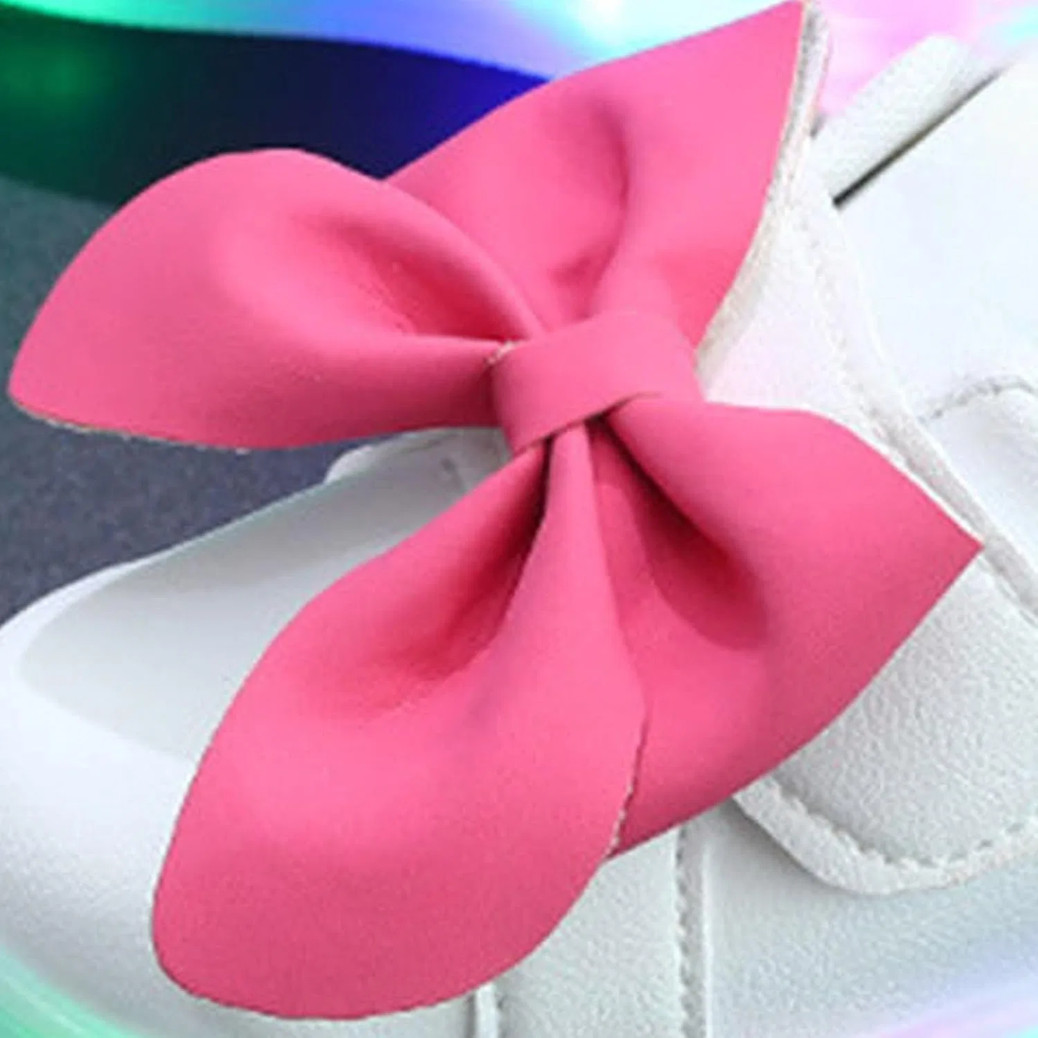 Детские кроссовки для девочек с бантом из легкой дышащей сетки, Hot Pink — фото 3