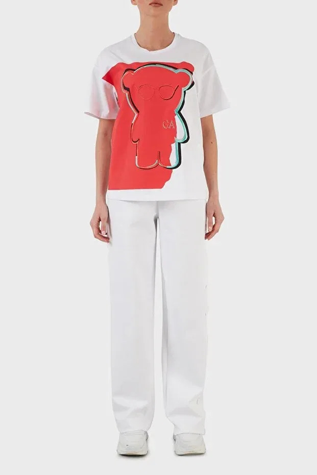 Женские брюки прямого кроя Emporio Armani, White