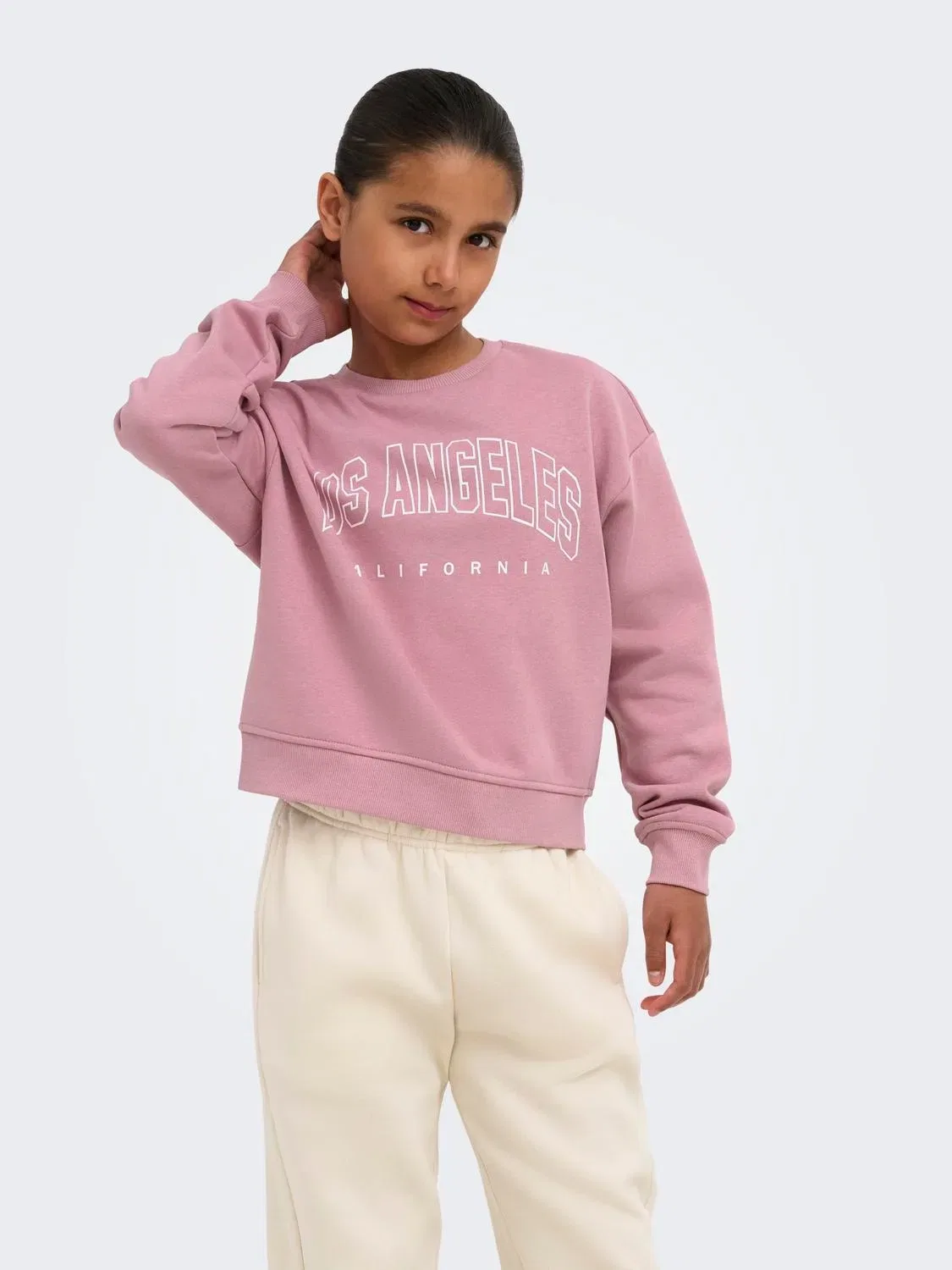 Свитшот с длинным рукавом KOGSWEAT LS CREW Kids Only, розовый — фото 4