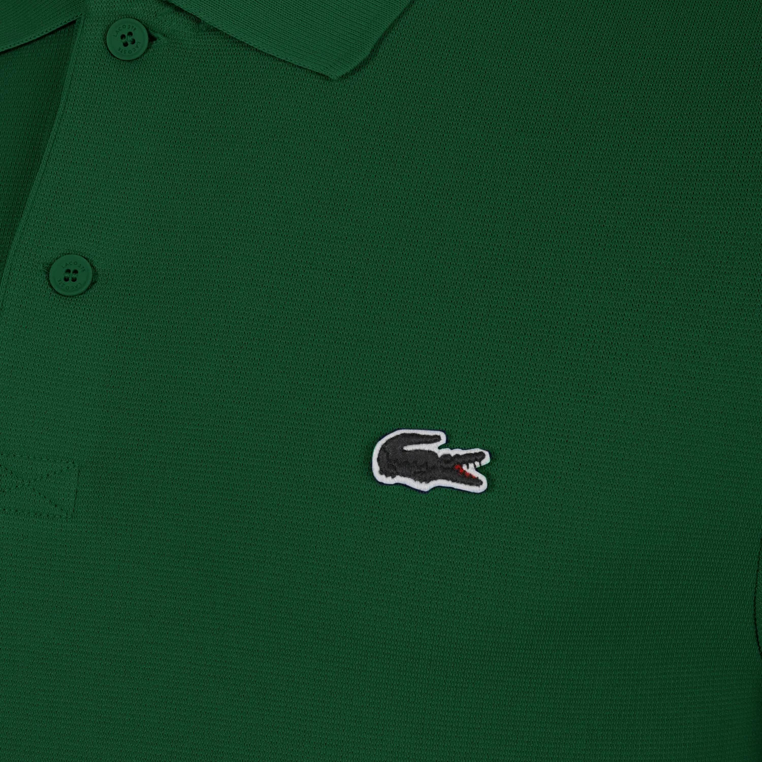 Поло мужское классическое Lacoste, Зеленый — фото 3