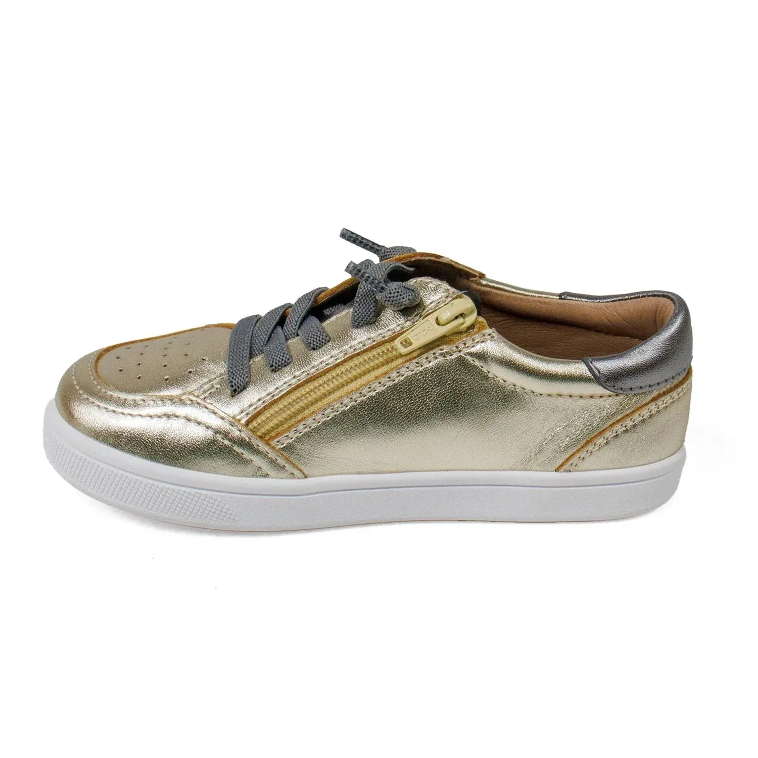 Детские кроссовки низкие с перфорацией Platinum Runner Old Soles, Titanium — фото 2