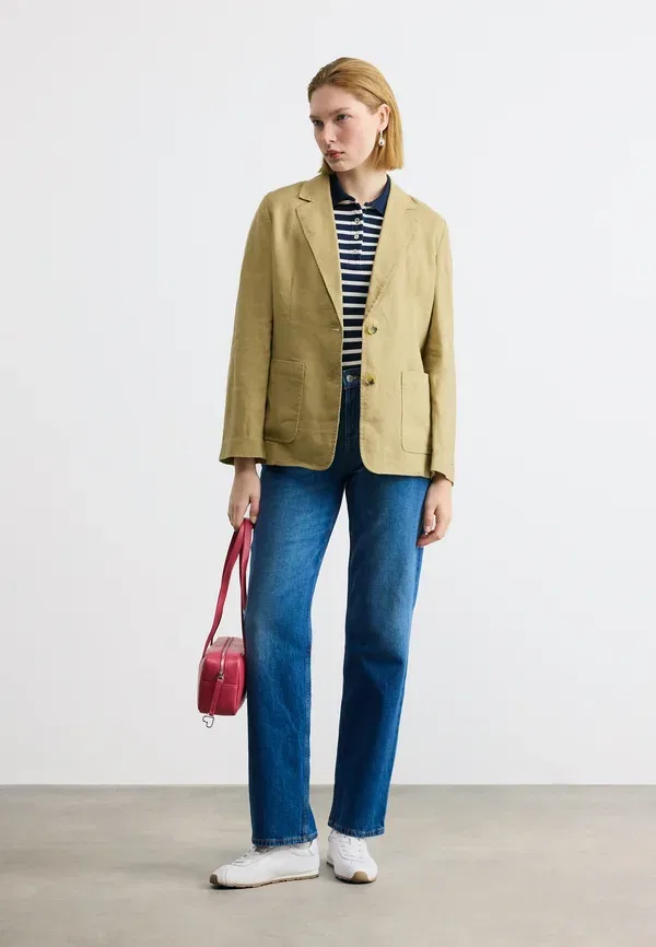 Блейзер из льна New essential, Tommy Hilfiger, Beige, бежевый — фото 2