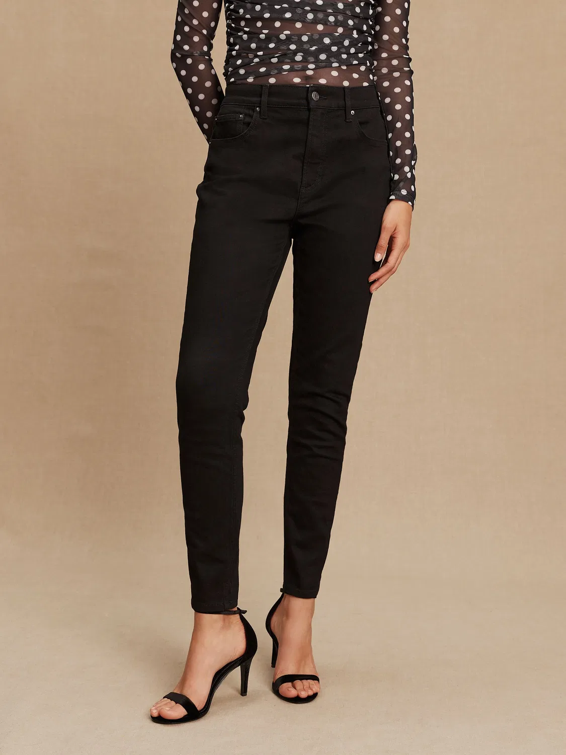 Джинсы скинни, средняя посадка, Black Mid Rise Stretch Skinny Next, черный — фото 3