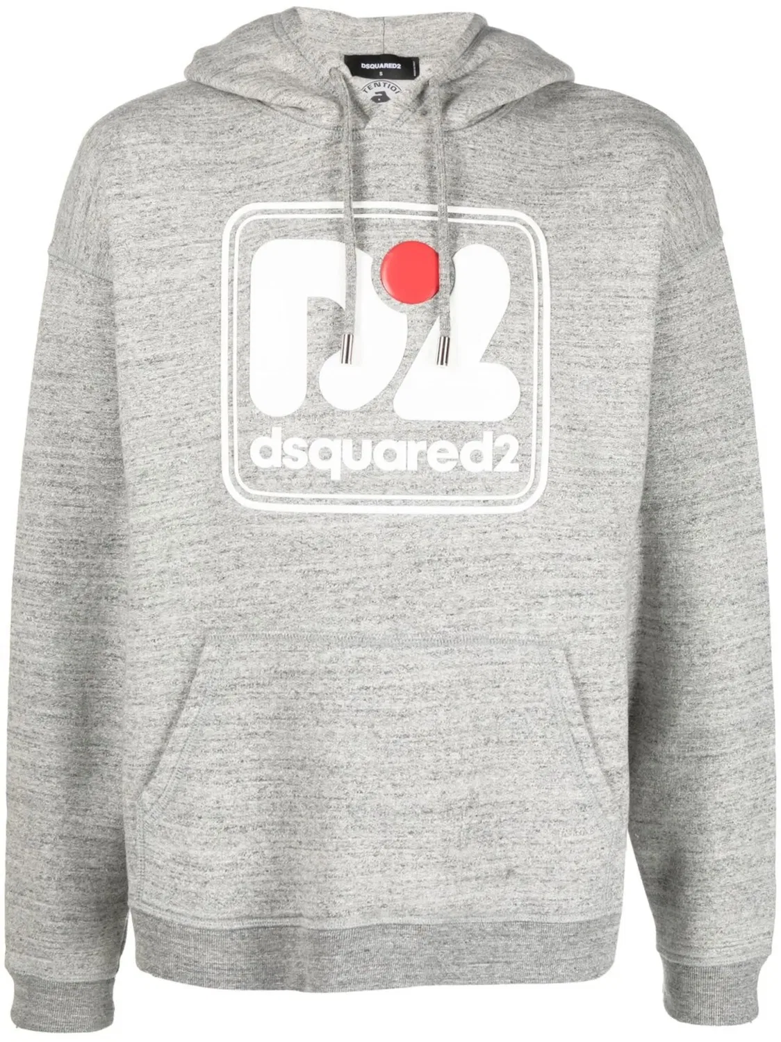Худи с Логотипом из Хлопка DSQUARED2, серый