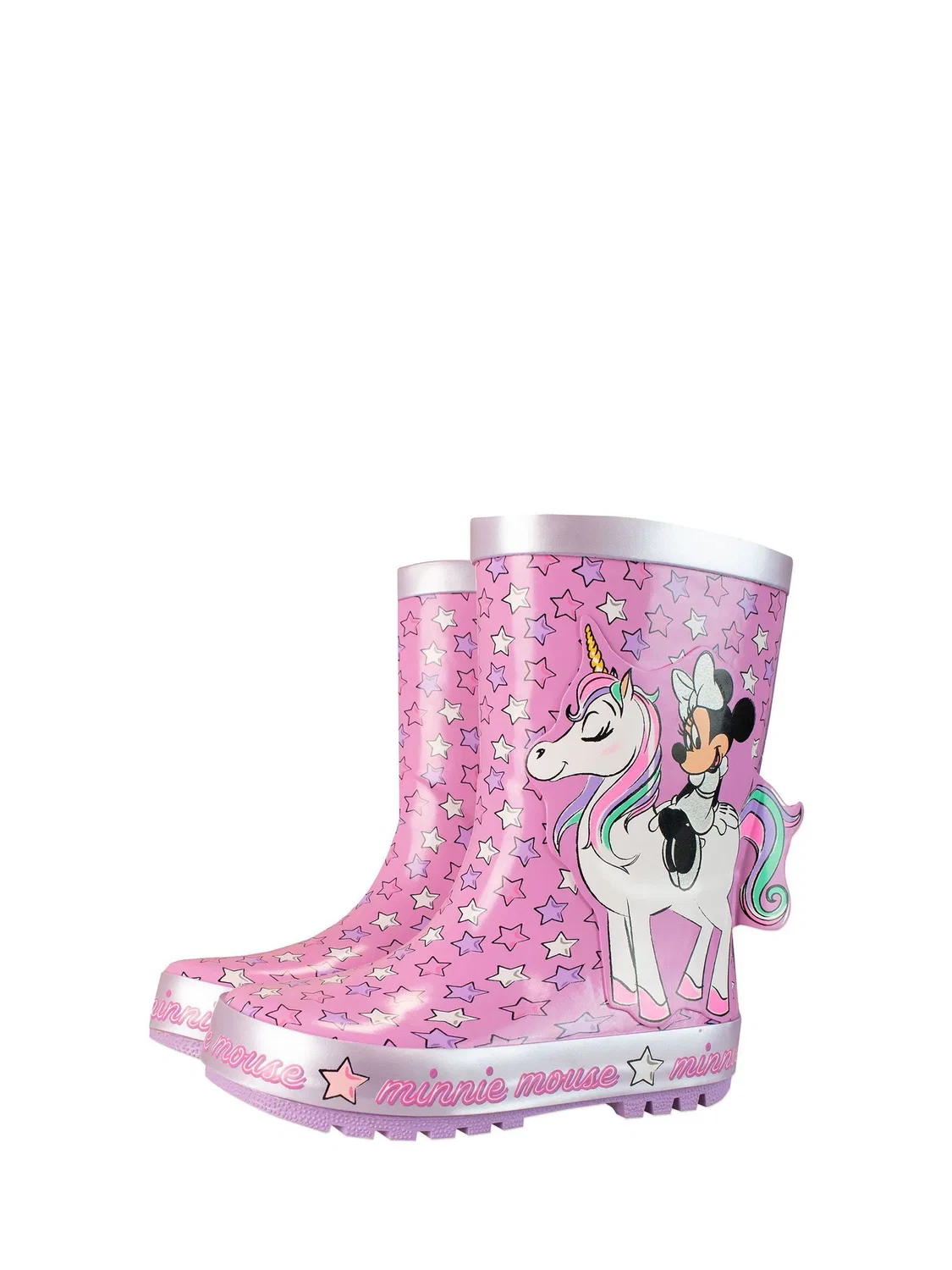 Резиновые сапоги Minnie Mouse с принтом единорога Character, розовый — фото 4
