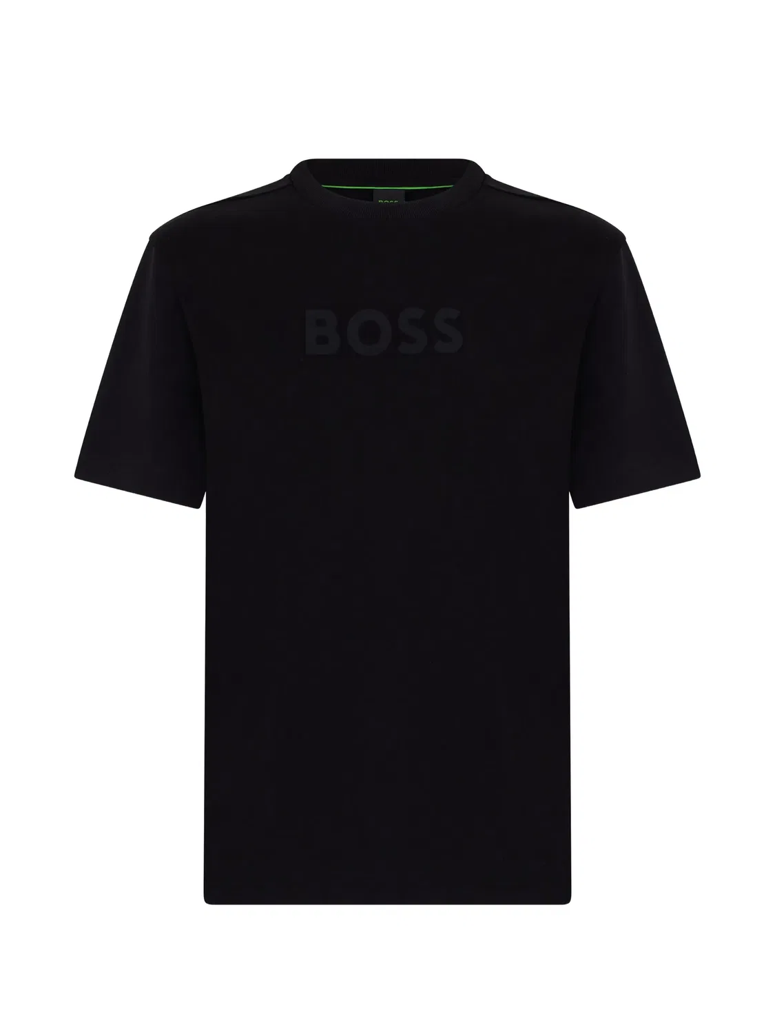 Поло из хлопка с контрастными панелями BOSS, черный