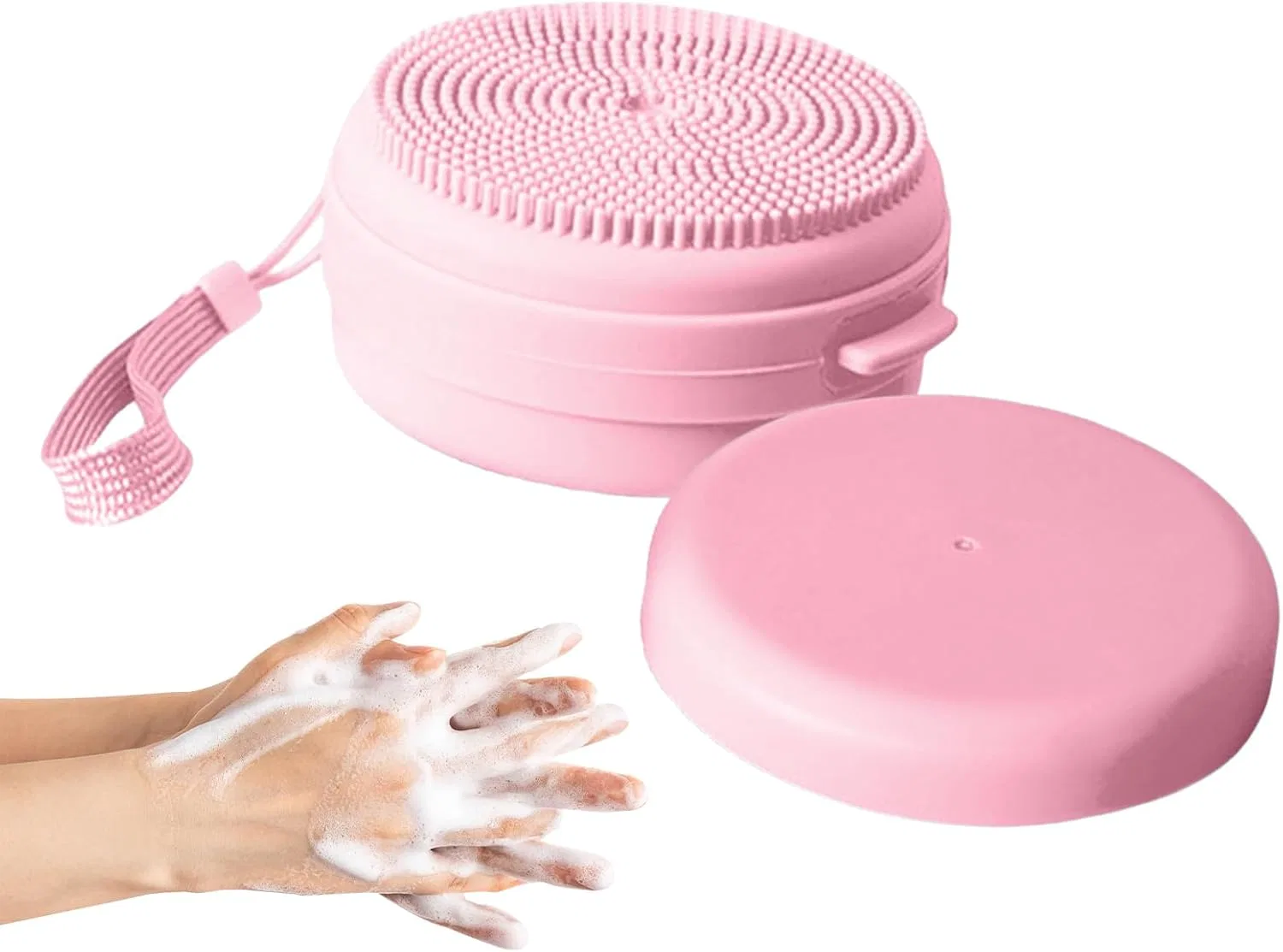 Силиконовая щетка для тела с дозатором мыла, Pink Générique