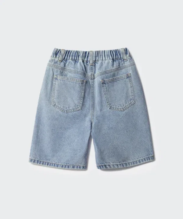 Шорты джинсовые широкие, Musinsa Standard Kids, Light Indigo — фото 4