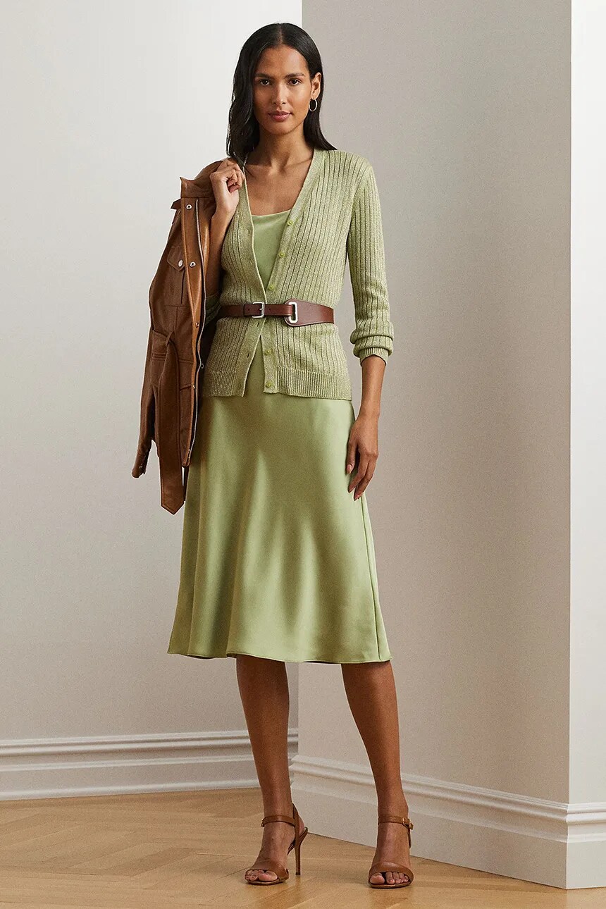 

Кардиган из льняной смеси Lauren Ralph Lauren, зеленый