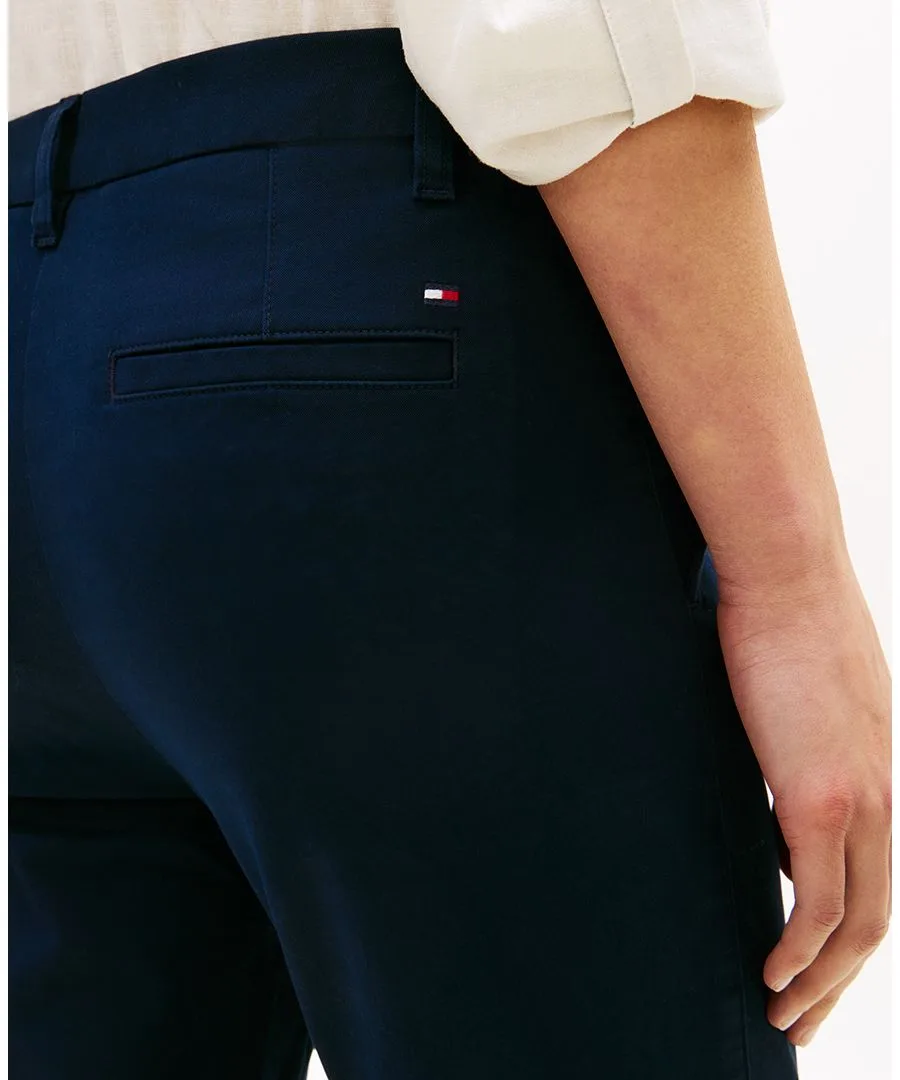 Женские узкие брюки-чиносы из твила Tommy Hilfiger, темно-night — фото 3