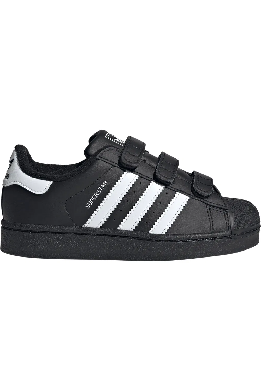 Детские кроссовки с застежками-липучками Superstar II CF C adidas, черный/белый/черный — фото 3