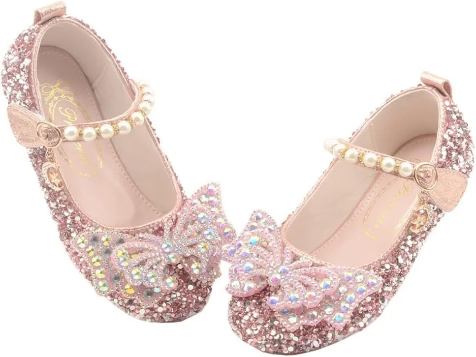 Детские туфли Мэри Джейн с бантом для девочек Sparkle Princess GOJERP, Pink — фото 4