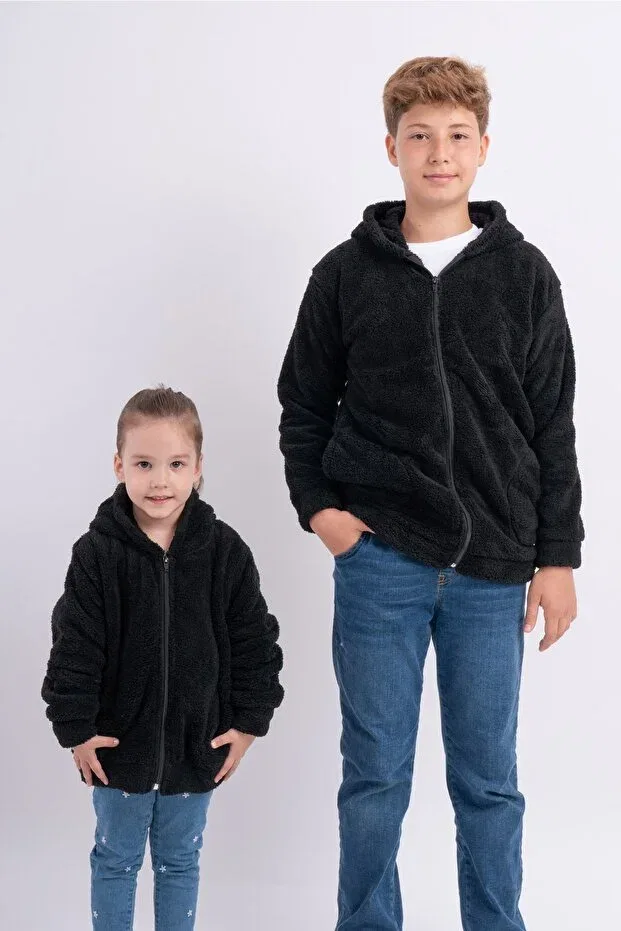 Детская куртка с принтом из велсофта Sweet'S Collection, Black