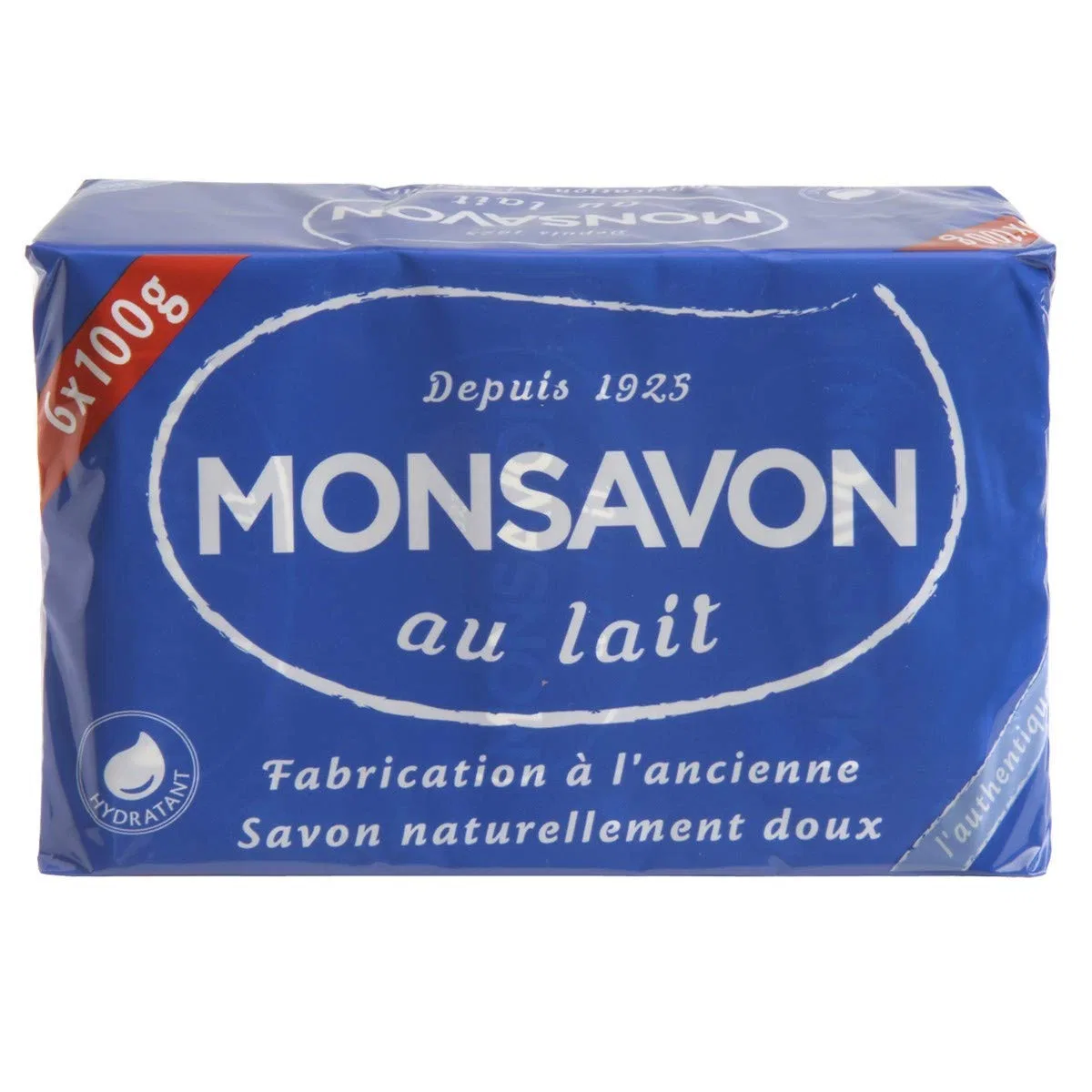 Мыло L'Authentique, Monsavon, 6 x 100 г, Лаванда