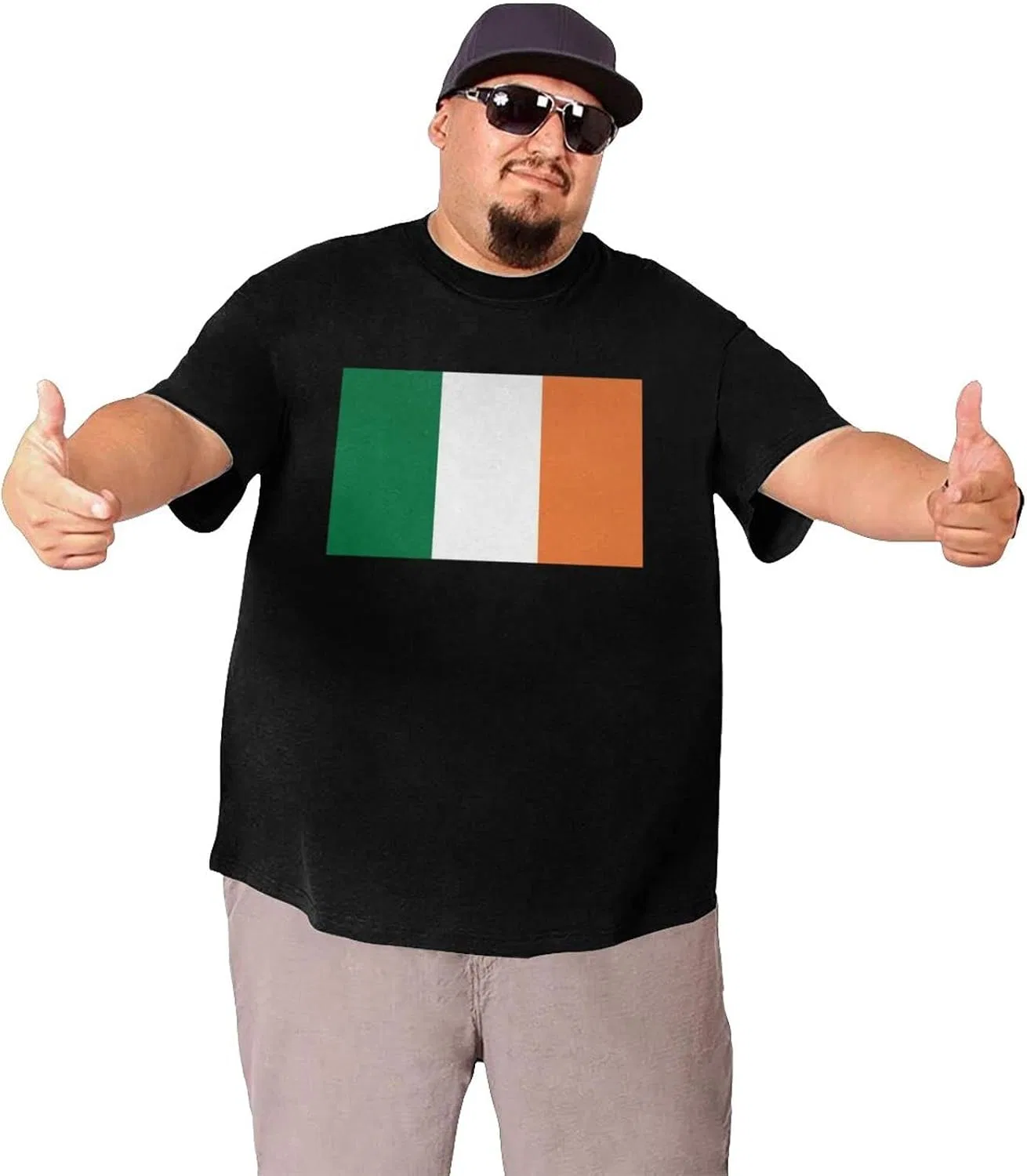 Мужская футболка с графическим принтом Regular Fit, Irish Flag — фото 3