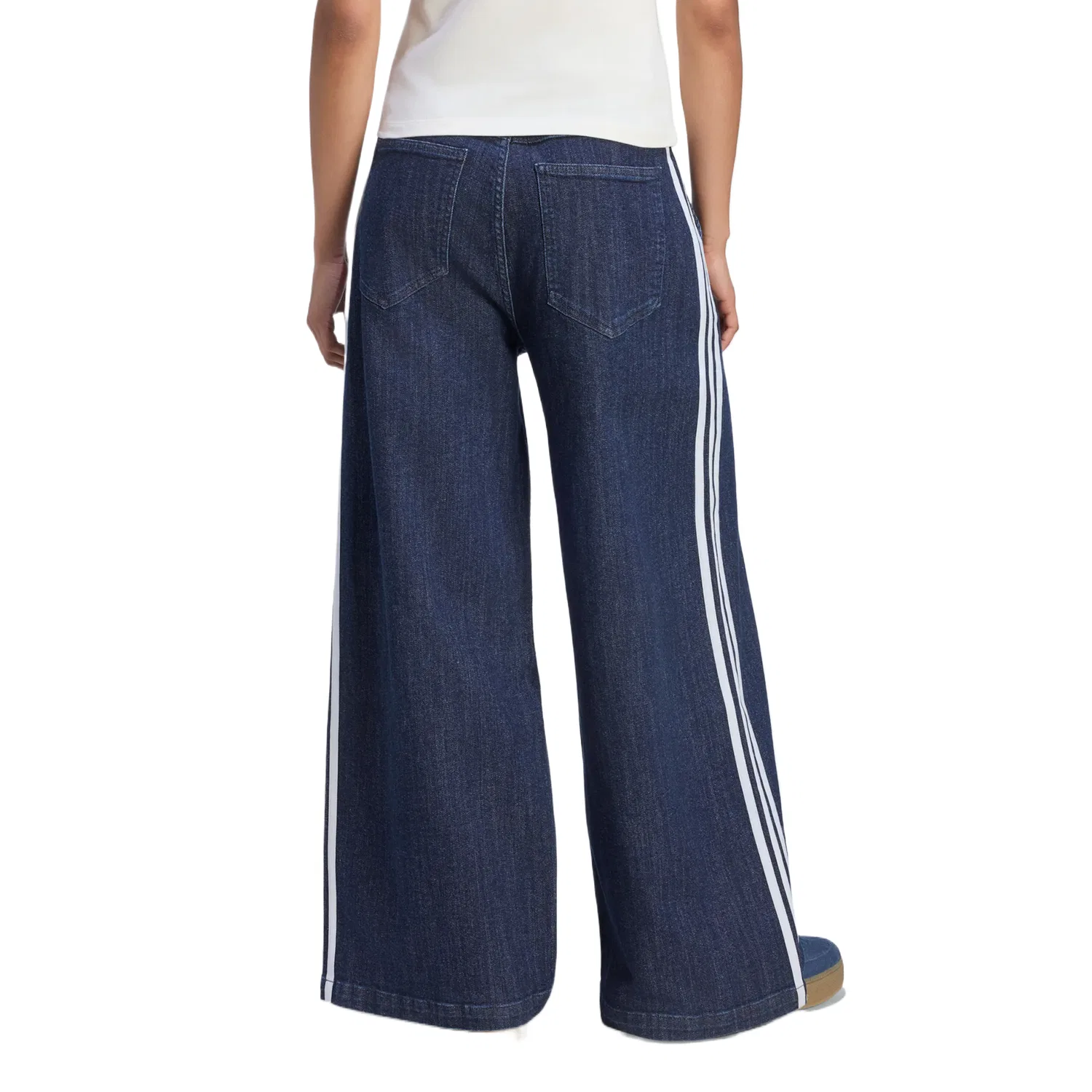 Женские джинсы с широкими штанинами Denim Indigo Adidas Originals, Denim Indigo — фото 4