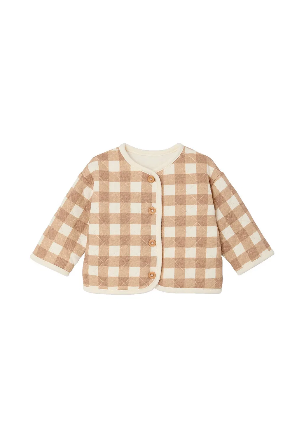 Gesteppte baby jacke aus джерси унисекс - легкая куртка Vertbaudet, Wollweiß