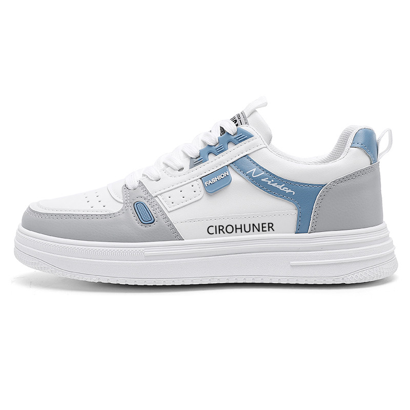 

Легкие и дышащие низкие мужские кроссовки для скейтбординга CIROHUNER, White Blue