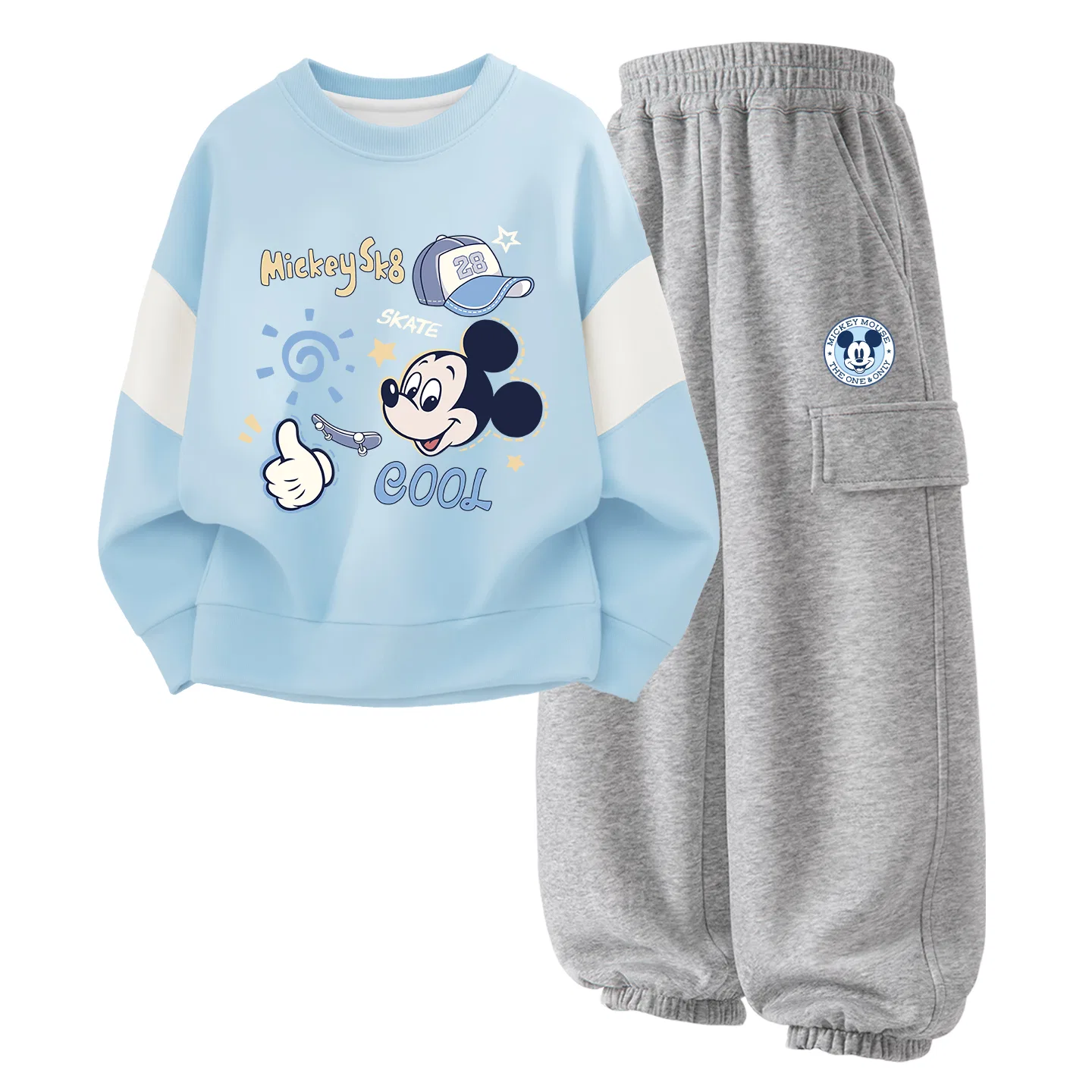 Детский спортивный комплект из футера с принтом Disney Di Sweetie K Cherry Blossom Pink+Di Sweetie K Gray — фото 3
