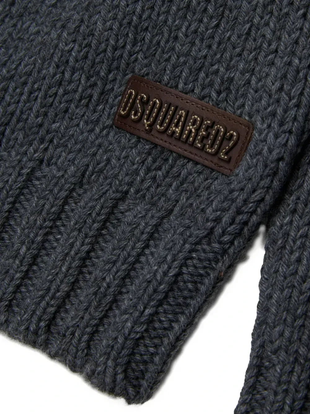 Жаккардовый свитер Dsquared2 Kids, серый — фото 4