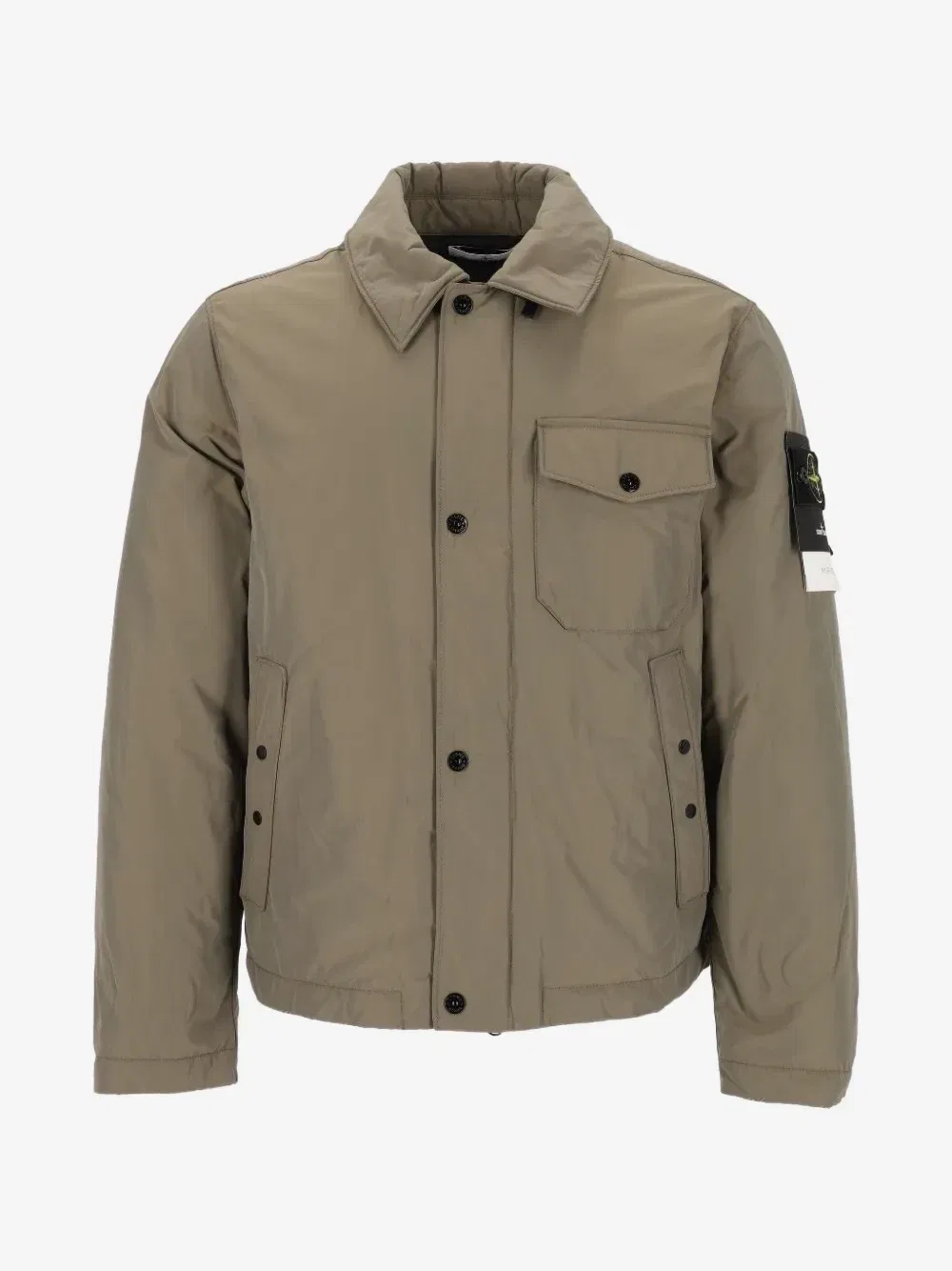Куртка на подкладке из микрорепса Stone Island, зеленый
