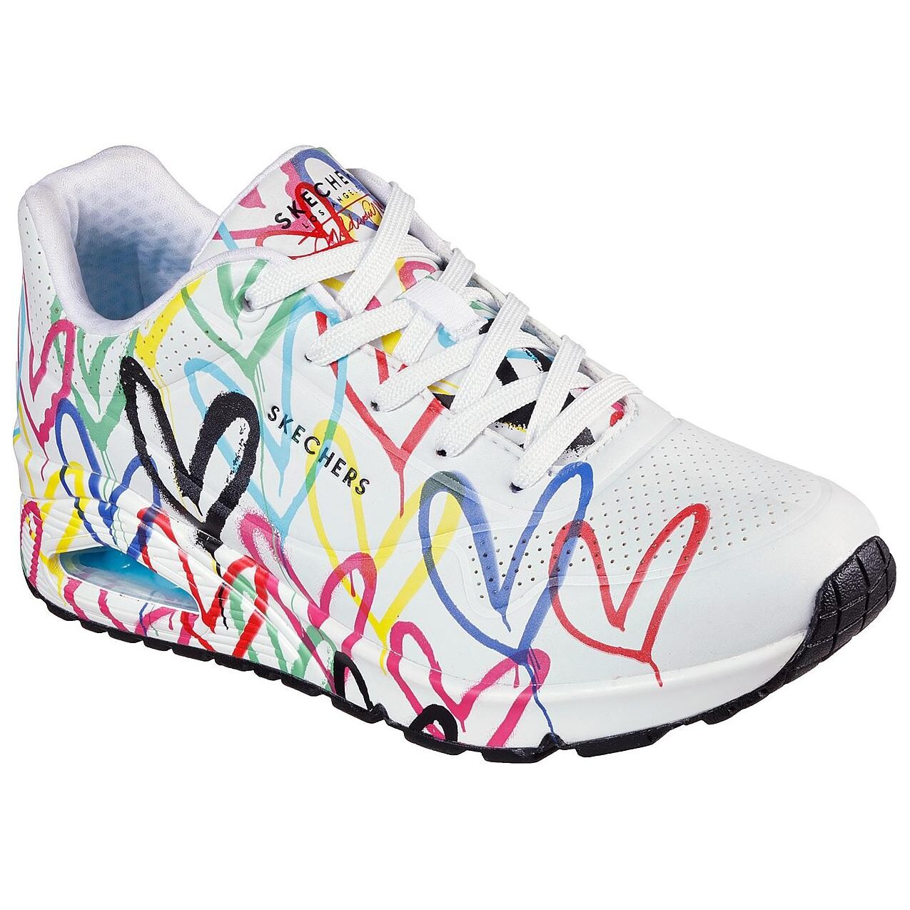 Женские кроссовки Skechers x JGoldcrown: Uno - Spread the Love, белый/многоцветный — фото 3