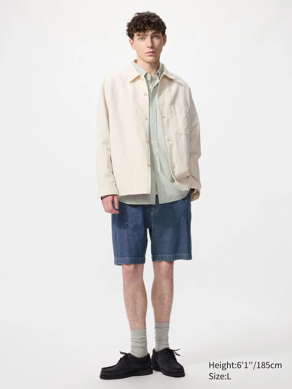Эластичные удобные шорты | джинсовые Uniqlo, синий