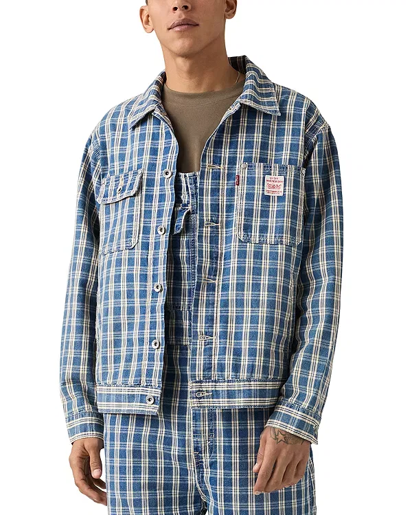 Мужская куртка в клетку Sunrise Check Trucker Levi's, Summer Check Trucker — фото 2