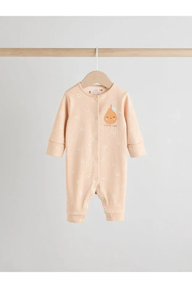 Детский спальный мешок с животным принтом 3-предметный набор Basics Next Baby, Cream — фото 3