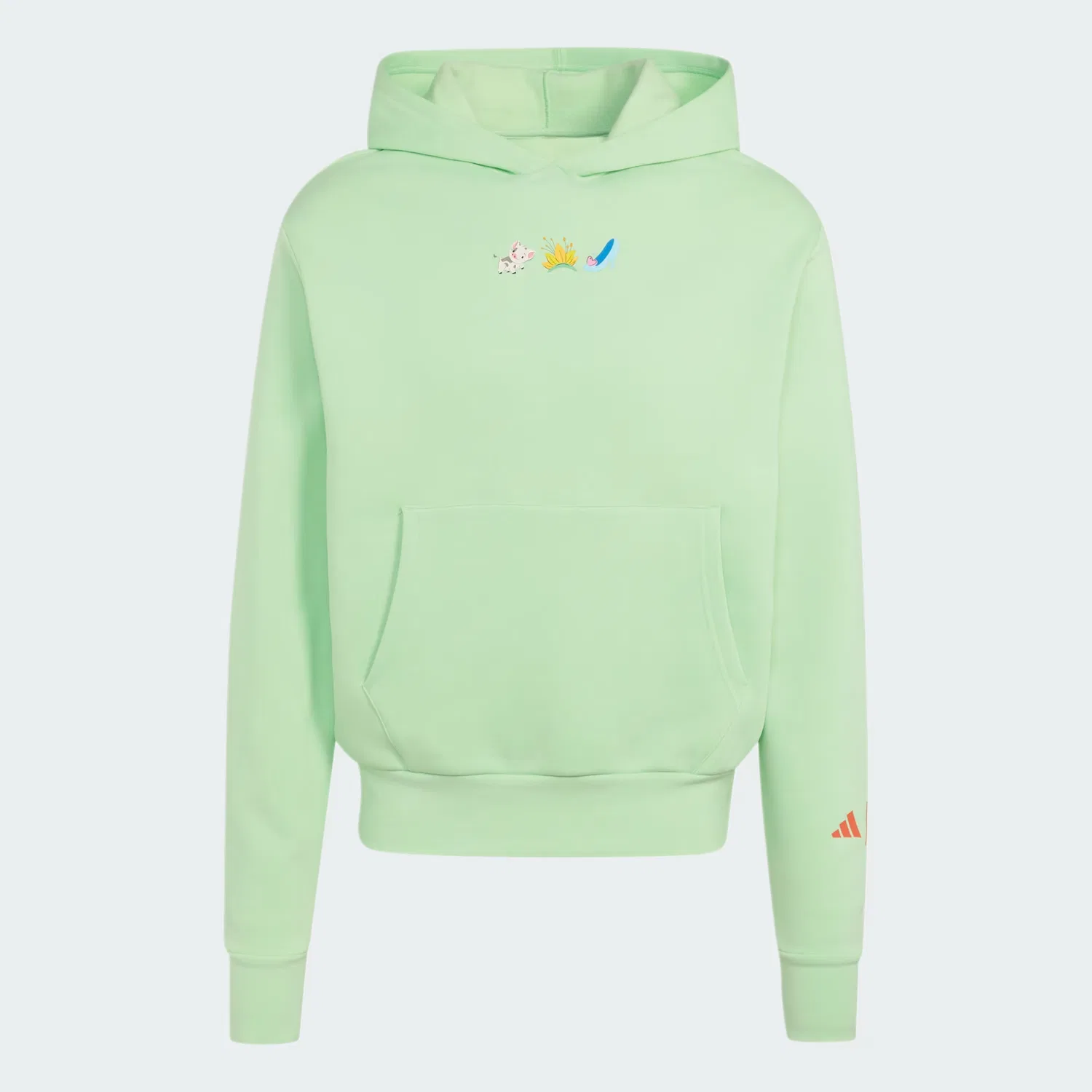 Детское худи с графическим принтом Disney Princesses Adidas Performance, Semi Green Spark — фото 4