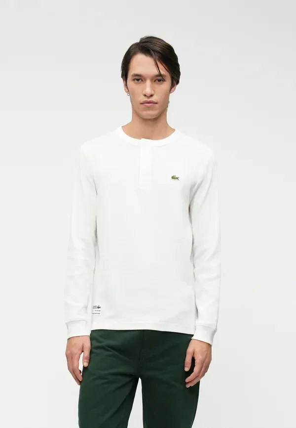 Топ Lacoste с длинными рукавами, Хенли, однотонный