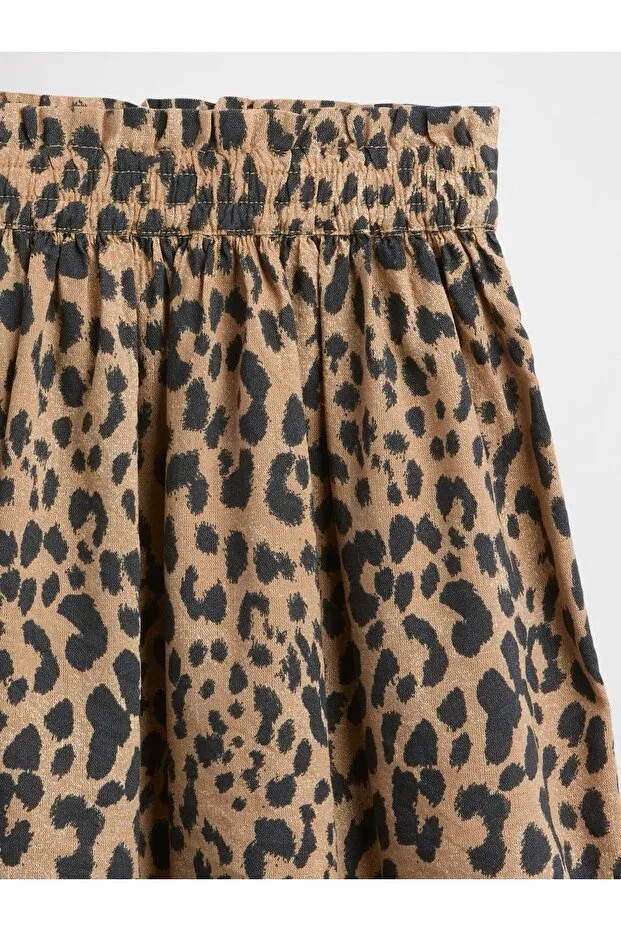 Детская юбка для девочек с принтом Leopard Gap, Brown-001 — фото 2