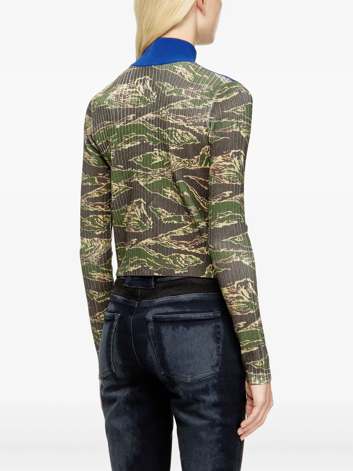 Свитер с тигровым рисунком Diesel, армейский зеленый — фото 3
