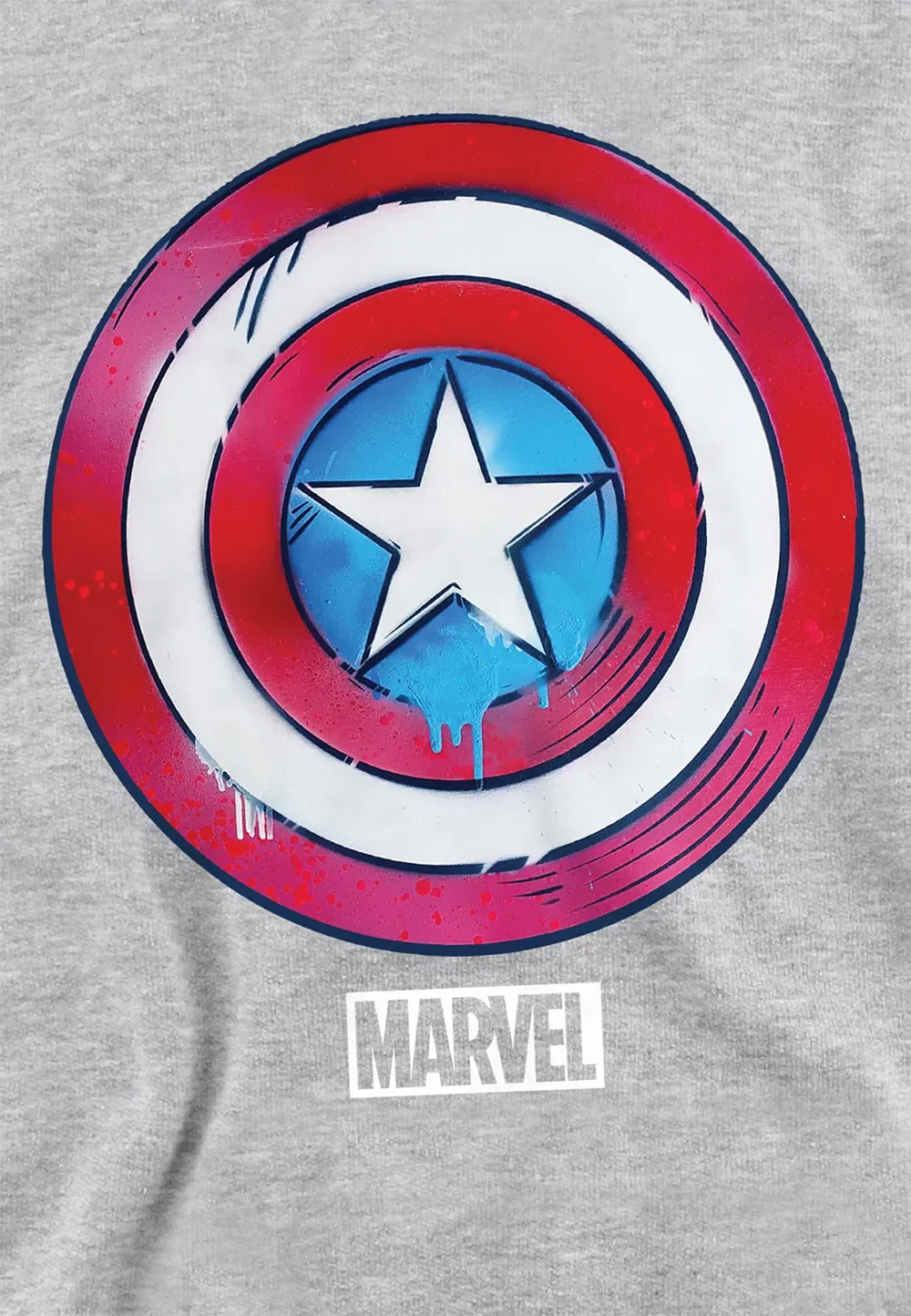 Детская толстовка Marvel Captain America Drip Shield, серый — фото 2