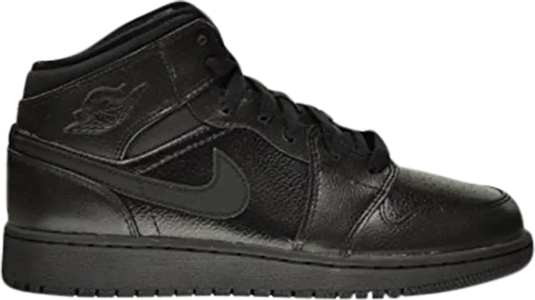 

Кроссовки Air Jordan 1 Retro Mid GS Triple Black, черный, Черный;серый, Кроссовки Air Jordan 1 Retro Mid GS Triple Black, черный