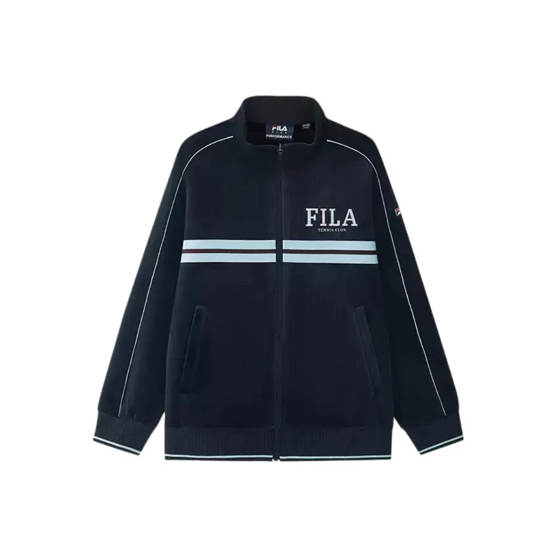 Спортивный топ FILA KIDS с воротником-стойкой, синий