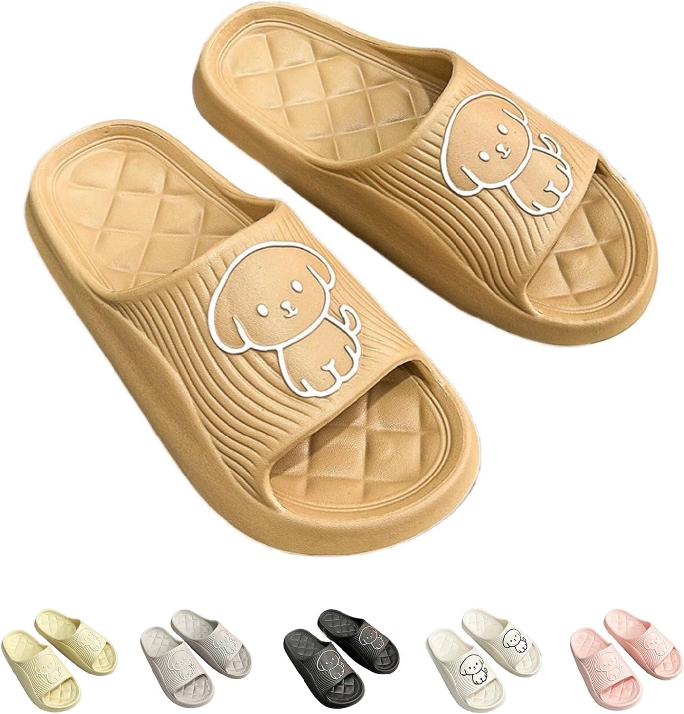 

Милые тапочки-собачки, женские тапочки, мягкие домашние тапочки с уютной мемори-пеной, тапочки на каждый день для дома и улицы, креативные подарки для женщин и мужчин, пляжные тапочки для женщин, отличные подарки Sourmei, коричневый