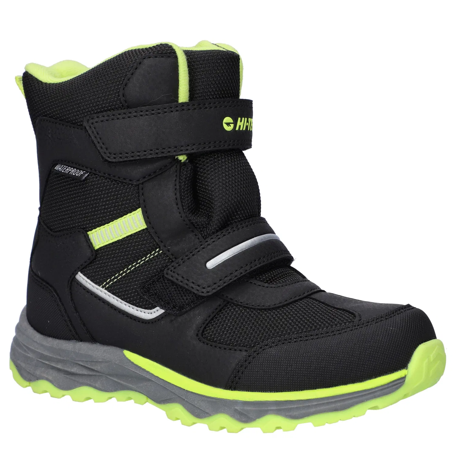 Детские кроссовки водонепроницаемые Penguin WP Hi-Tec, Black/Lime