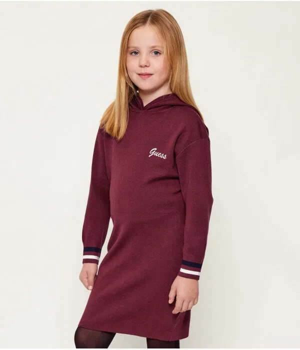 Детское платье с длинным рукавом Guess Active, Bordeaux