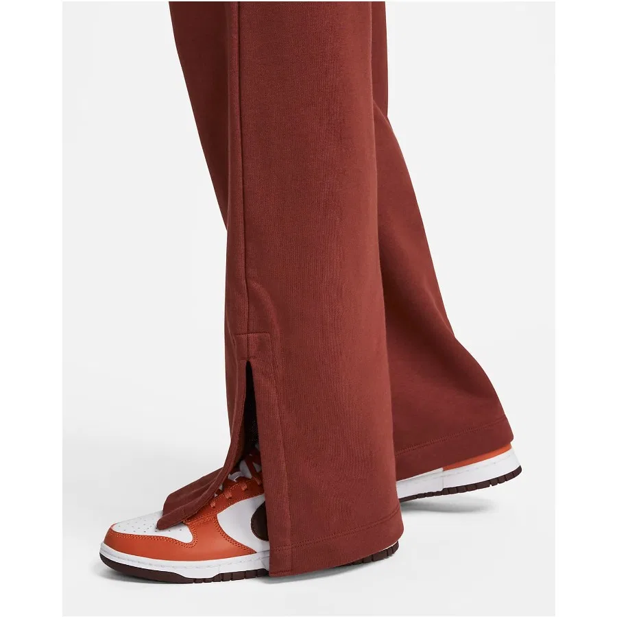 Женские спортивные штаны с высокой посадкой с открытым низом Nike Sportswear Everyday, Бордовый — фото 4