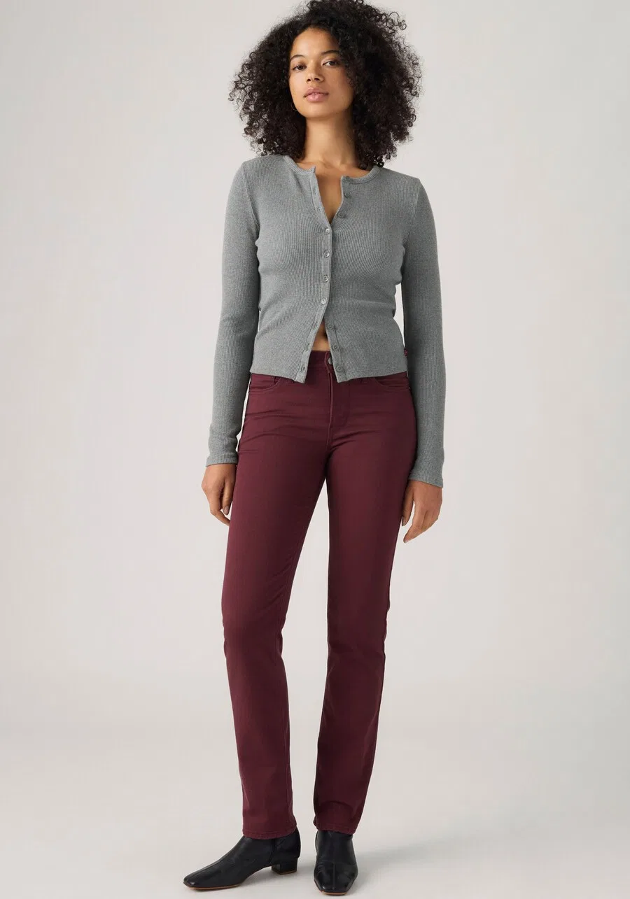 Джинсы LEVI'S Slim fit '314' бордового цвета — фото 4