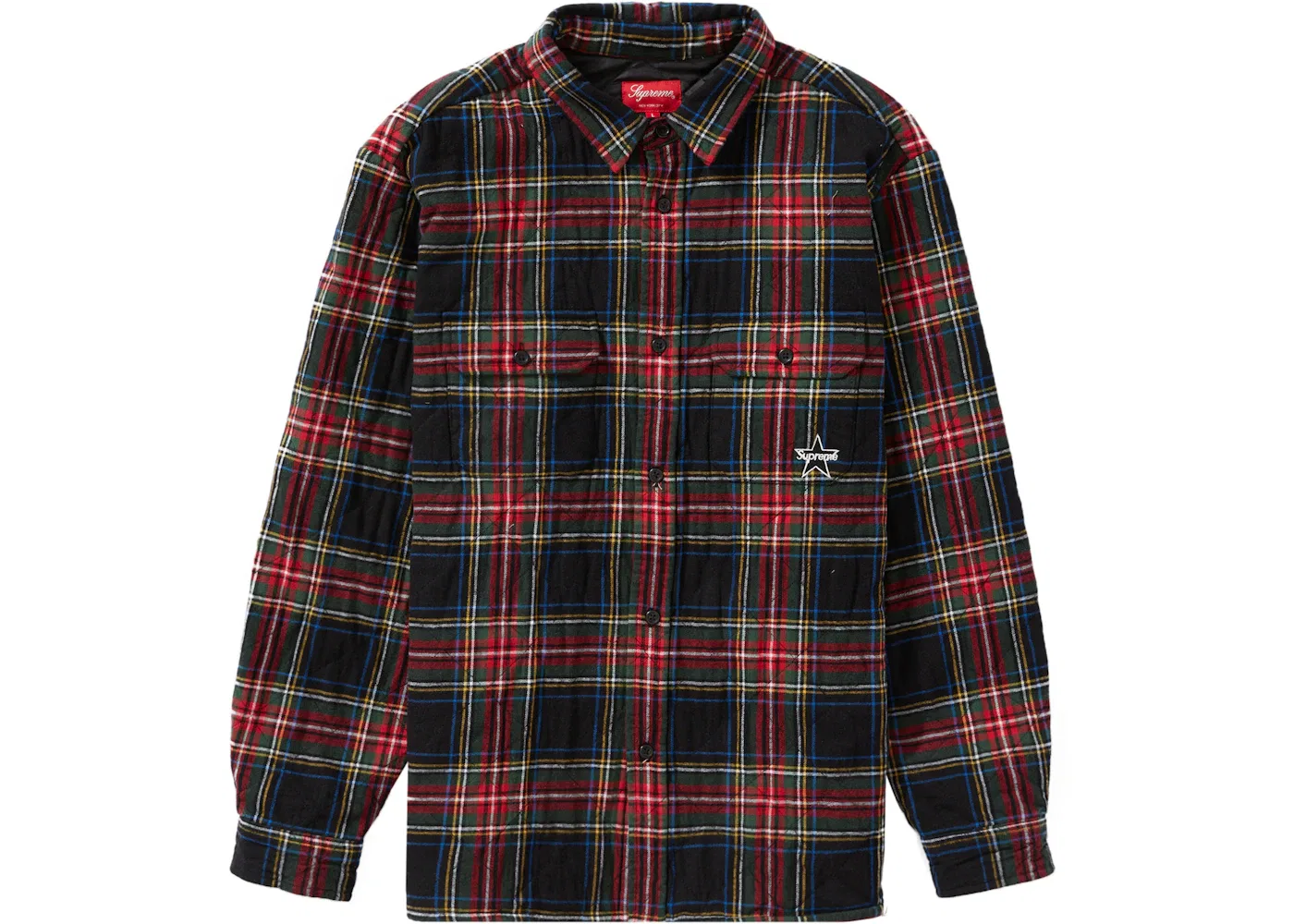 Мужская рубашка из фланели с квилтингом Supreme Shirt, Black