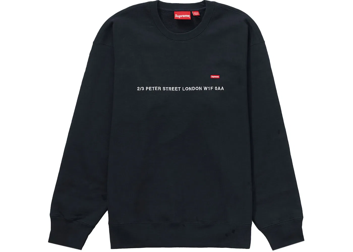 Мужской свитшот с круглым вырезом Supreme Crewneck (London Shop Exclusive), Navy