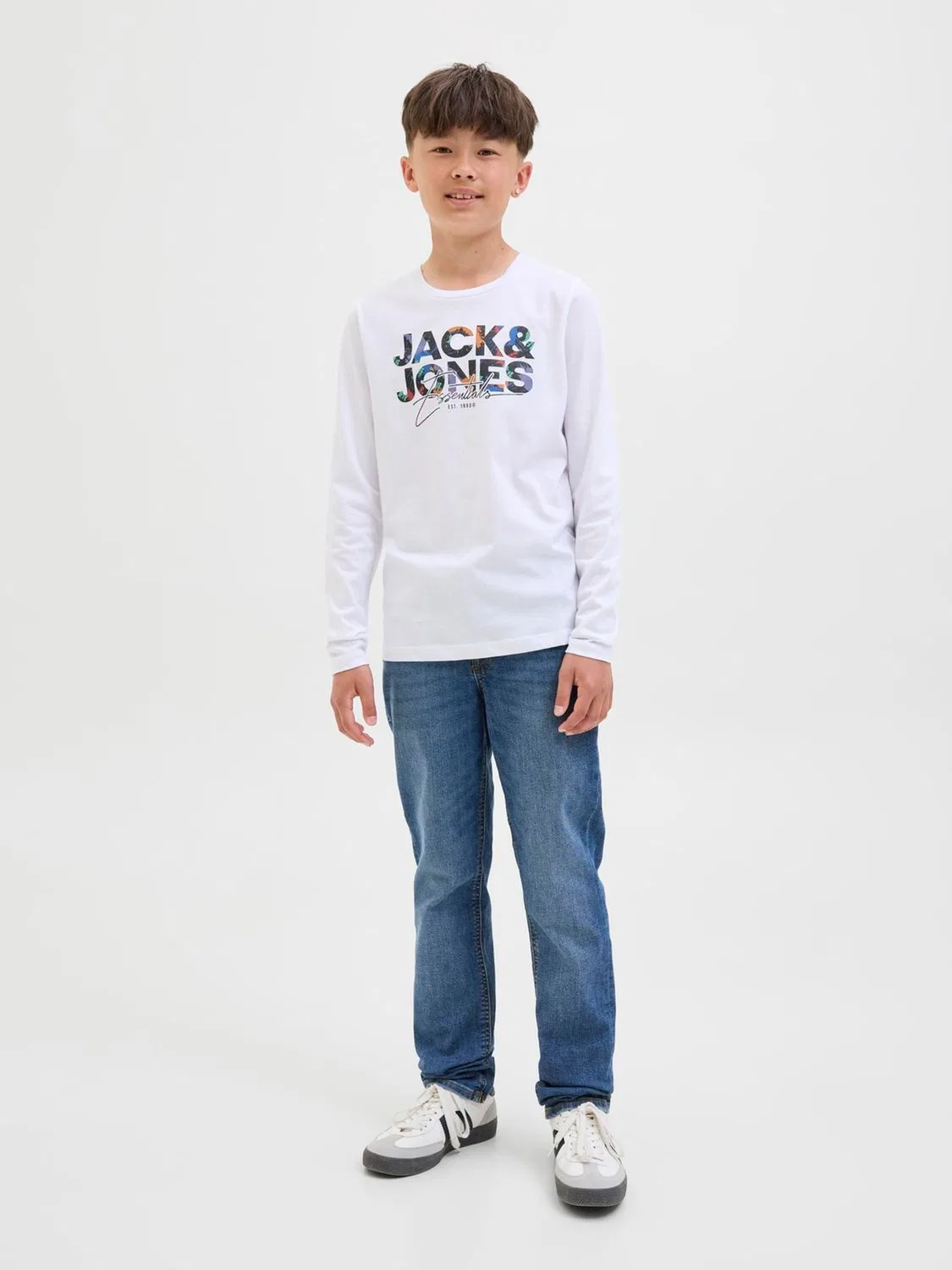 Джинсы узкие Glenn JACK & JONES JUNIOR, синий — фото 2