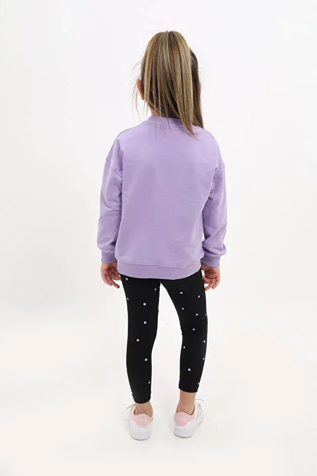 Детский комплект для девочек с вышивкой Toontoy, Lilac — фото 3
