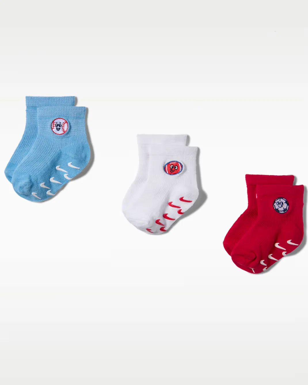 Детские мультиспортивные носки с вафельной текстурой и противоскользящим покрытием Nike, University Red