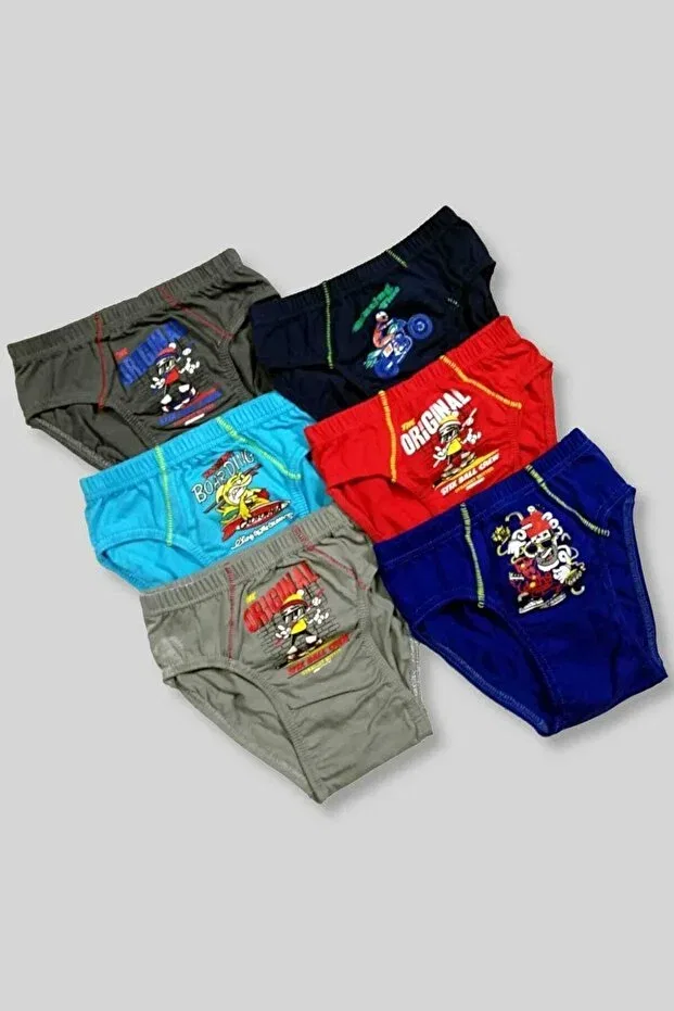 Детские трусы для мальчиков хлопковые 6 шт Keyal, Multicolor