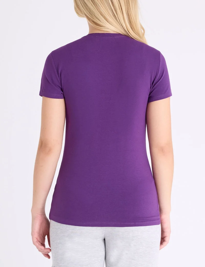 Женская футболка U.S. Polo Assn. Crew Neck, фиолетовый — фото 2